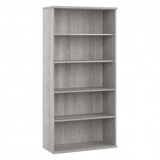 Picture of Bush Business Furniture Hybrid 73inH 5-Shelf Bookcase, Platinum Gray, Standard Delivery