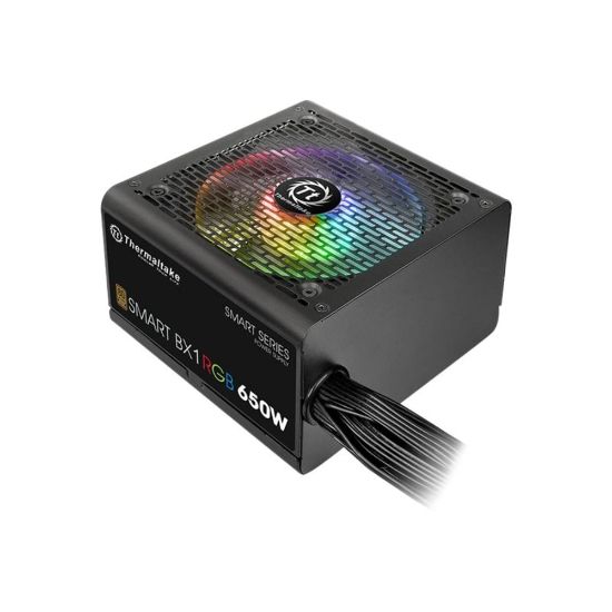 Picture of Thermaltake SMART BX1 RGB SP-650AH2NKB - Power supply (internal) - ATX12V 2.4/ EPS12V 2.92 - 80 PLUS Bronze - 650 Watt - active PFC - black