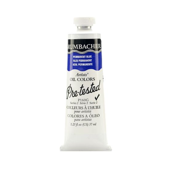 Picture of Grumbacher P160 Pre-Tested Artists Oil Colors, 1.25 Oz, Permanent Blue (Ultramarine Blue), Pack Of 2