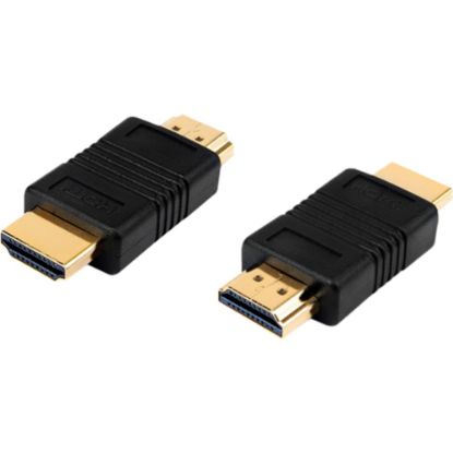 Picture of 4XEM HDMI A Male To HDMI A Male Adapter - 1 Pack - 1 x 19-pin HDMI (Type A) Digital Audio/Video Male - 1 x 19-pin HDMI (Type A) Digital Audio/Video Male - 1920 x 1080 Supported - Gold Connector - Black