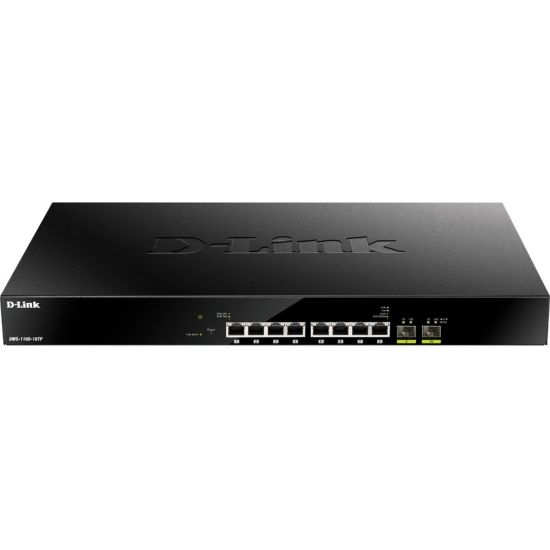 Picture of D-Link 8-Port Multi-Gigabit Ethernet Smart Managed PoE Switch with 2 10GbE SFP+ Ports - 8 Ports - Manageable - 2 Layer Supported - Modular - 293.40 W Power Consumption - Twisted Pair, Optical Fiber - 1U High - Rack-mountable - Lifetime Limited Warranty