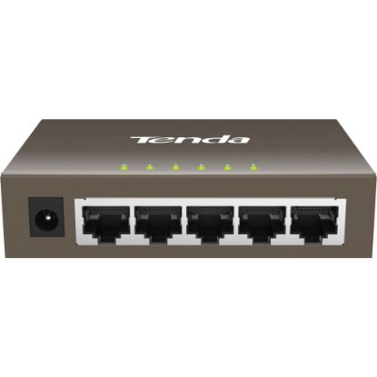 Picture of Tenda 5-Port Gigabit Desktop Switch - 5 Ports - Gigabit Ethernet - 10/100/1000Base-T - 2 Layer Supported - Twisted Pair - Wall Mountable, Desktop