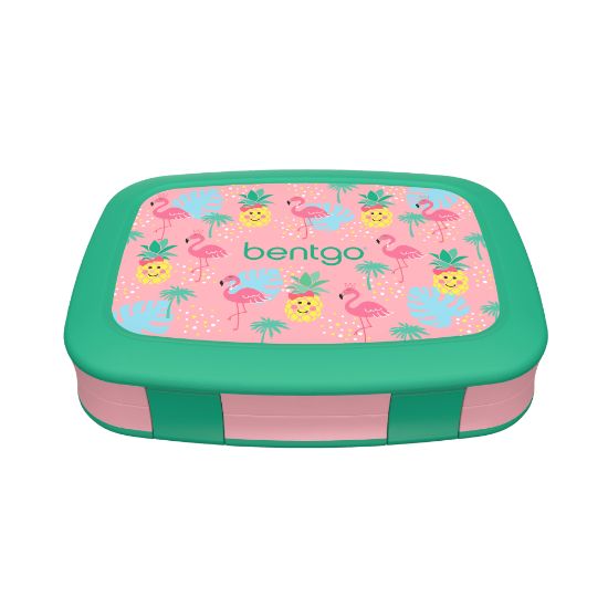 Picture of Bentgo Kids Prints 5-Compartment Lunch Box, 2inH x 6-1/2inW x 8-1/2inD, Tropical