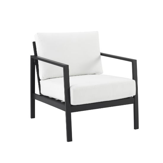 Picture of Linon Abilene Aluminum Outdoor Chair, White/Black