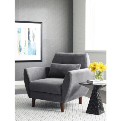 Picture of Serta Artesia Collection Arm Chair, Slate Gray/Chestnut