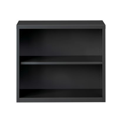 Picture of Hirsh 30inH 2-Shelf Metal Bookcase, Charcoal