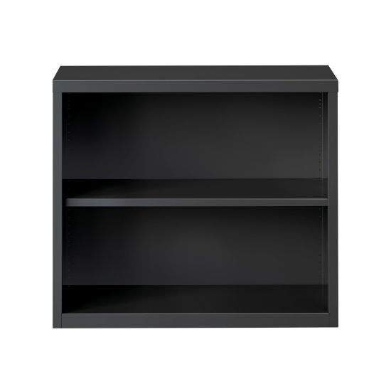 Picture of Hirsh 30inH 2-Shelf Metal Bookcase, Charcoal