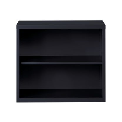 Picture of Hirsh 30inH 2-Shelf Metal Bookcase, Black