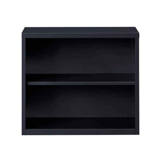 Picture of Hirsh 30inH 2-Shelf Metal Bookcase, Black