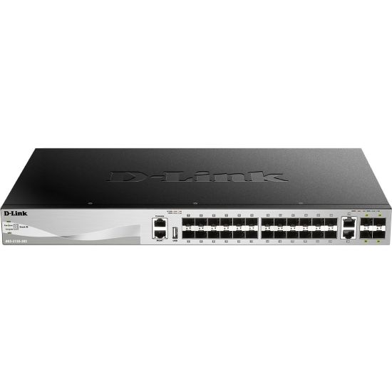 Picture of D-Link DGS-3130-30S Ethernet Switch - 2 Ports - Manageable - Gigabit Ethernet - 1000Base-X - 3 Layer Supported - Modular - 24 SFP Slots - Optical Fiber, Twisted Pair - Lifetime Limited Warranty