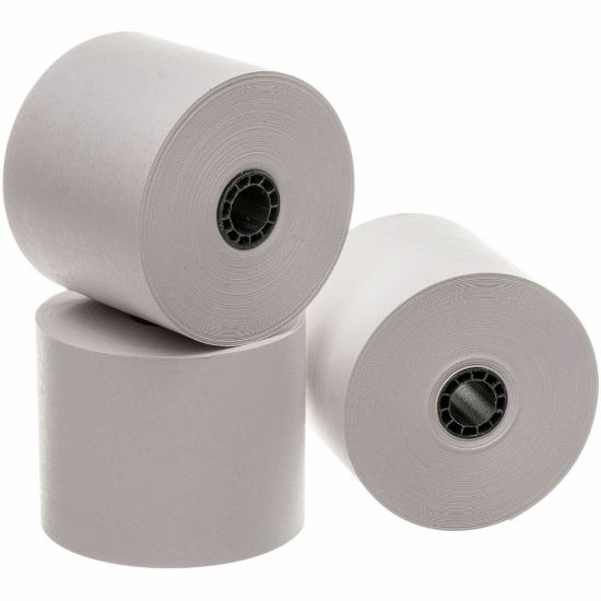 Picture of Business Source Single-ply 150ft Adding Machine Rolls - 2 1/4in x 150 ft - 100 / Carton - Sustainable Forestry Initiative (SFI) - Lint-free - White