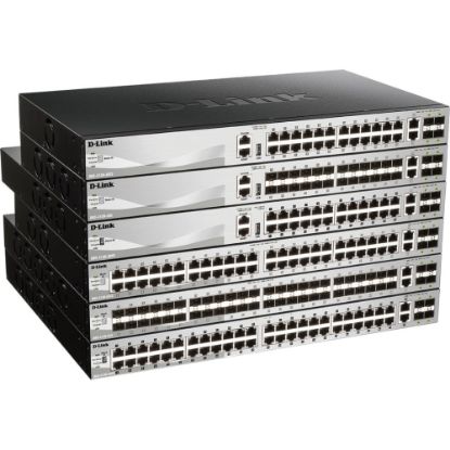 Picture of D-Link DGS-3130-54TS Ethernet Switch - 50 Ports - Manageable - Gigabit Ethernet - 1000Base-T - 3 Layer Supported - Modular - Optical Fiber, Twisted Pair