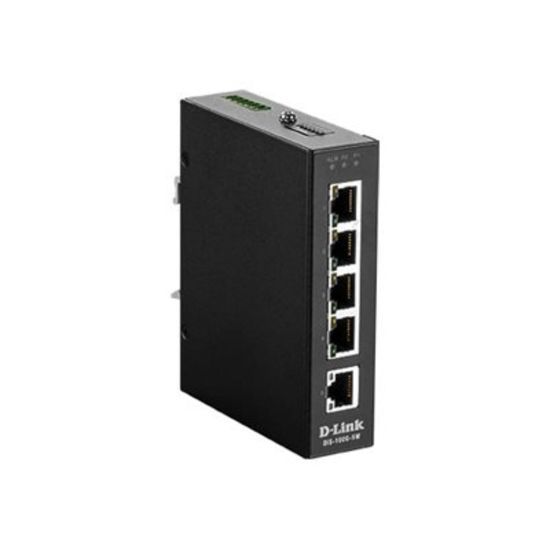 Picture of D-Link DIS 100G-5W - Switch - unmanaged - 5 x 10/100/1000 - DIN rail mountable, wall-mountable