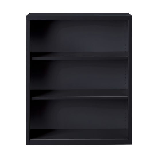 Picture of Hirsh 42inH 3-Shelf Metal Bookcase, Black