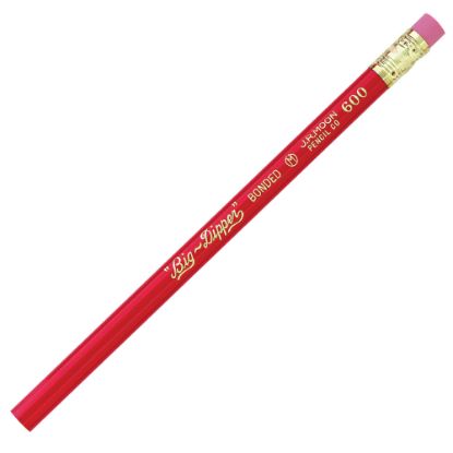 Picture of Moon Products Big-Dipper Pencils With Erasers, Medium, No. 2, Red, 12 Pencils Per Pack, Set Of 3 Packs