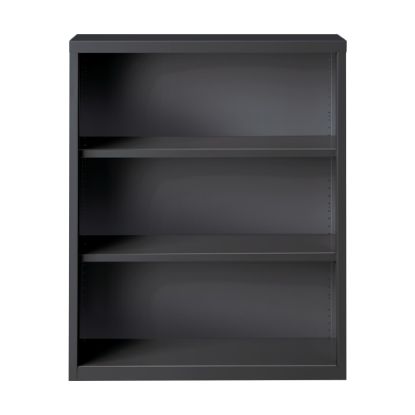 Picture of Hirsh 42inH 3-Shelf Metal Bookcase, Charcoal