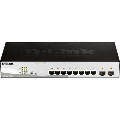 Picture of D-Link DGS-1210-10MP Ethernet Switch - 8 Ports - Manageable - Gigabit Ethernet - 1000Base-T, 1000Base-X - 3 Layer Supported - Modular - 2 SFP Slots - Twisted Pair, Optical Fiber - Lifetime Limited Warranty