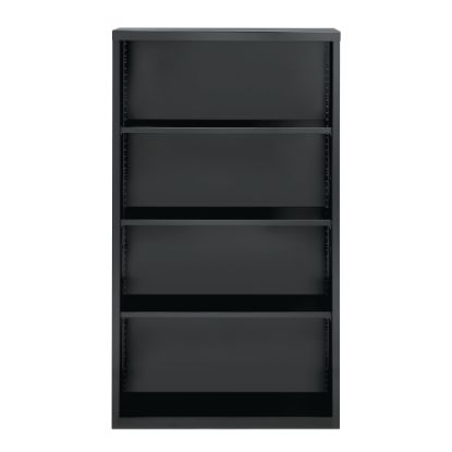 Picture of Hirsh 60inH 4-Shelf Metal Bookcase, Charcoal