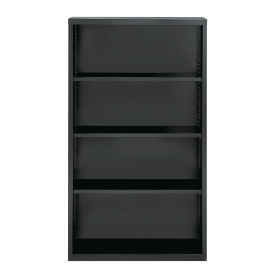 Picture of Hirsh 60inH 4-Shelf Metal Bookcase, Charcoal