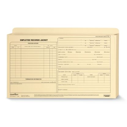 Picture of ComplyRight Expanded Employee Record Folders, Legal, 15in x 9 1/2in x 1in, Pack Of 25