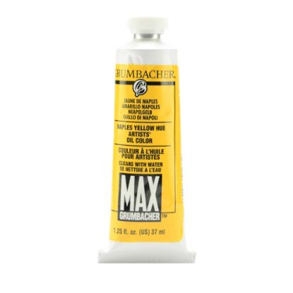 Picture of Grumbacher Max Water Miscible Oil Colors, 1.25 Oz, Naples Yellow Hue, Pack Of 2