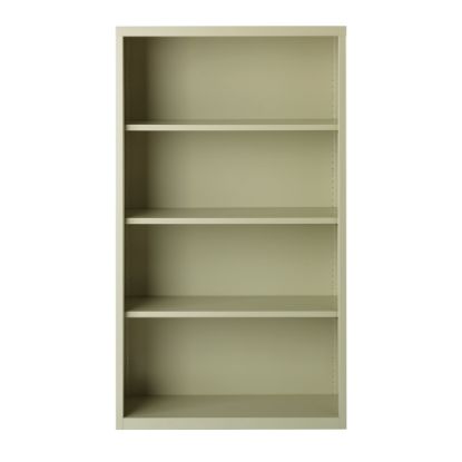 Picture of Hirsh 60inH 4-Shelf Metal Bookcase, Putty