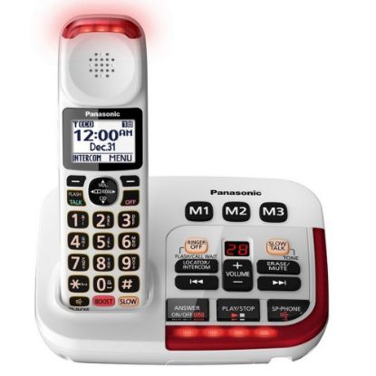 Picture of Panasonic Amplified Cordless Phone With Answering Machine, White, KX-TGM420W