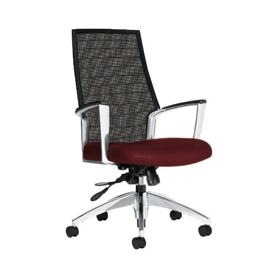 Picture of Global Accord Mesh High-Back Tilter Chair, 44inH x 25inW x 25inD, Red Rose