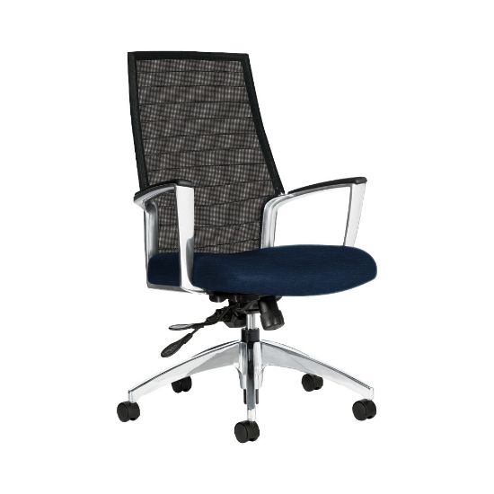 Picture of Global Accord Mesh High-Back Tilter Chair, 44inH x 25inW x 25inD, Blue Bayou