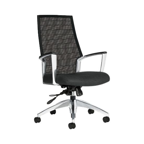 Picture of Global Accord Mesh High-Back Tilter Chair, 44inH x 25inW x 25inD, Granite Rock