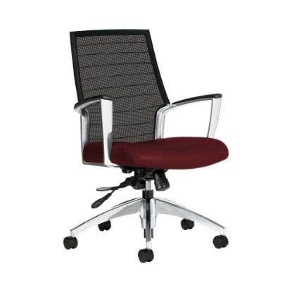 Picture of Global Accord Mesh Mid-Back Tilter Chair, 37inH x 25inW x 25inD, Red Rose