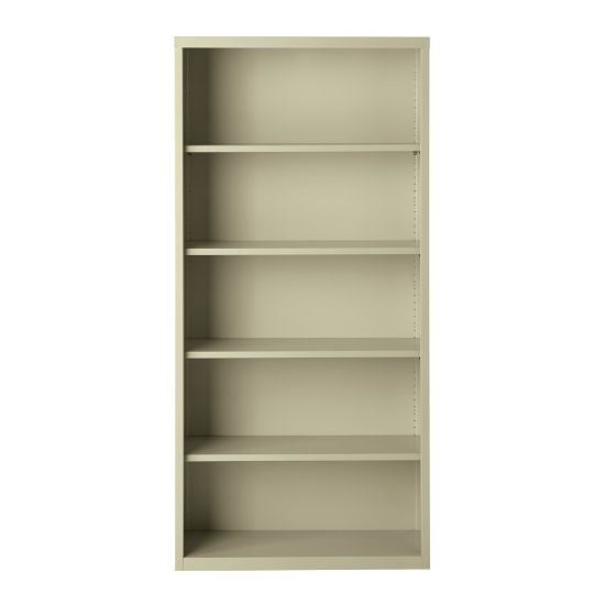 Picture of Hirsh 72inH 5-Shelf Metal Bookcase, Putty