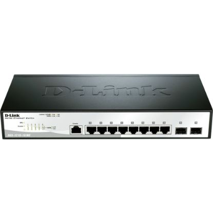 Picture of D-Link DGS-1210-10/ME Ethernet Switch - 8 Ports - Manageable - Gigabit Ethernet - 10/100/1000Base-T, 1000Base-X - 3 Layer Supported - Modular - 2 SFP Slots - Twisted Pair, Optical Fiber - 1U High - Rack-mountable