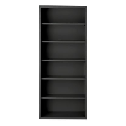 Picture of Hirsh 82inH 6-Shelf Metal Bookcase, Charcoal