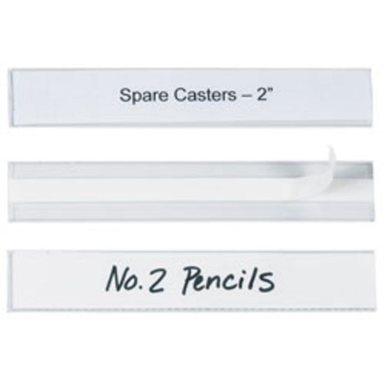 Picture of HOL-DEX Self-Adhesive Plastic Label Holders, 1in x 6in, Clear, Pack Of 12