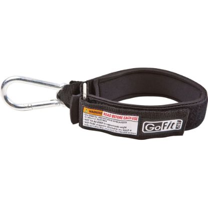 Picture of GoFit GF-STAS Ankle Strap with Carabiner for Tubes and Resistance Bands - Adjustable - Carabiner Attachment - 3in Height x 9.5in Width x 1.5in Length - Neoprene, Steel