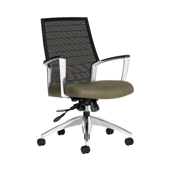 Picture of Global Accord Mesh Mid-Back Tilter Chair, 37inH x 25inW x 25inD, Sandcastle