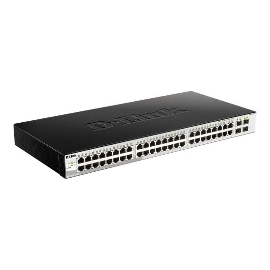 Picture of D-Link Metro DGS-1210-52/ME Ethernet Switch - 48 Ports - Manageable - Gigabit Ethernet - 2 Layer Supported - Modular - 4 SFP Slots - Twisted Pair, Optical Fiber - 1U High - Rack-mountable