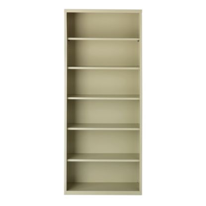 Picture of Hirsh 82inH 6-Shelf Metal Bookcase, Putty