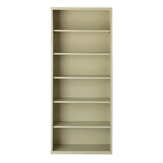 Picture of Hirsh 82inH 6-Shelf Metal Bookcase, Putty