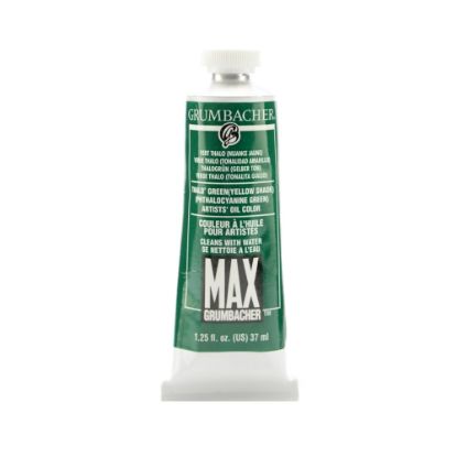 Picture of Grumbacher Max Water Miscible Oil Colors, 1.25 Oz, Thalo Green (Yellow Shade), Pack Of 2