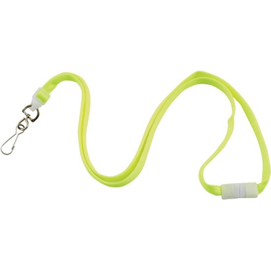 Picture of Advantus Neon Breakaway Lanyard - 12 / Pack - 0.5in Width x 36in Length - Neon Yellow