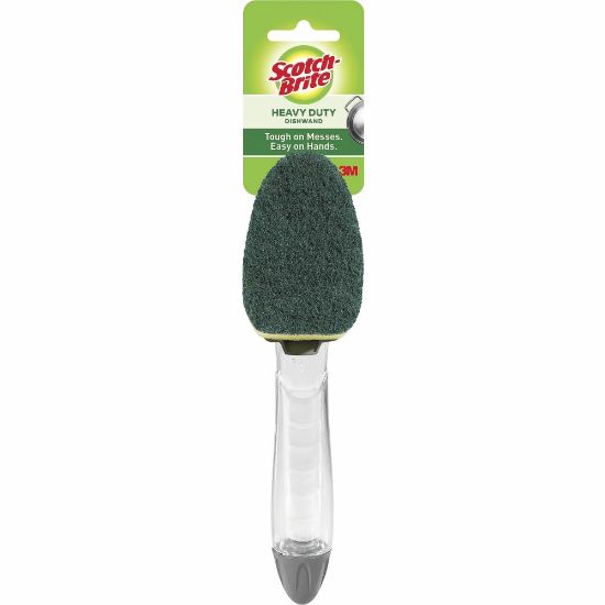 Picture of Scotch-Brite Heavy-Duty Dishwand - 4/Carton - Plastic - Green