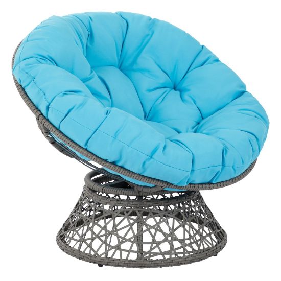 Picture of Office Star Papasan Chairs, Blue/Gray