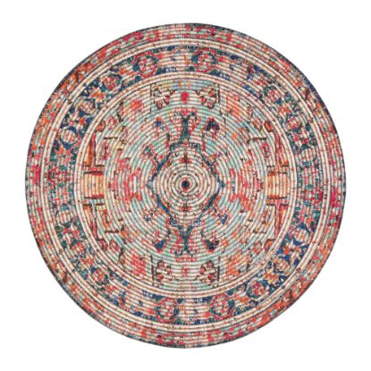 Picture of Anji Mountain Chaloon Round Area Rug, 4ft Diameter, Multicolor