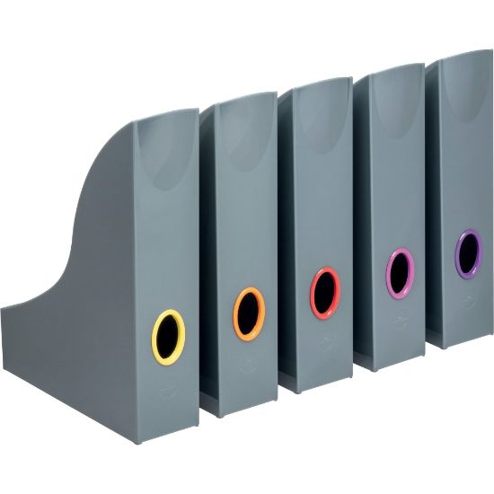 Picture of DURABLE VARICOLOR Magazine Rack Set, Gray/Multicolor - 5 pack - Gray, Multicolor - 5 / Carton