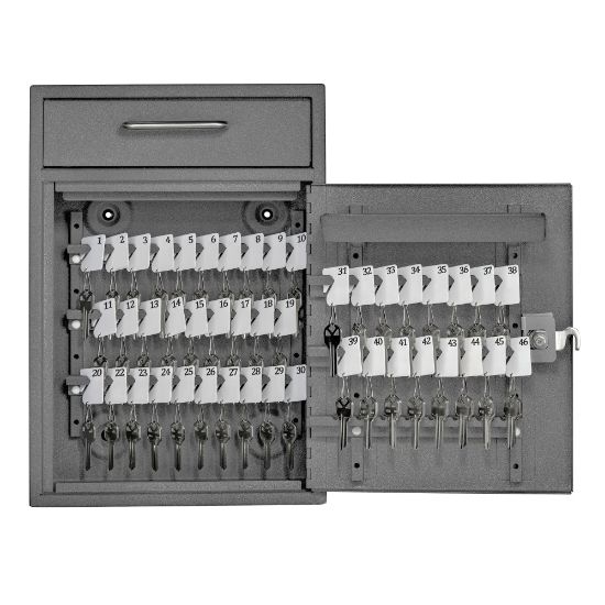 Picture of Mail Boss Key Boss High Security Locking Key Cabinet/Drop Box, 16-1/4inH x 11-1/4inW x 4-3/4inD, Granite