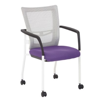 Picture of Office Star ProGrid Mid-Back Mesh Visitors Chair, Purple