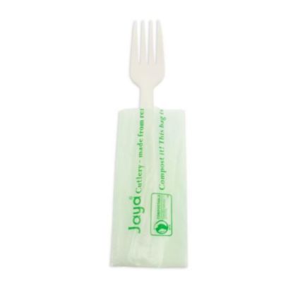 Picture of Stalk Market Compostable Cutlery Forks, Pearlescent White, Pack Of 750