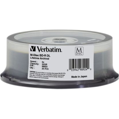 Picture of Verbatim M DISC BD-R DL - 8x - 50 GB - 25 Pack Spindle - 25pk Spindle